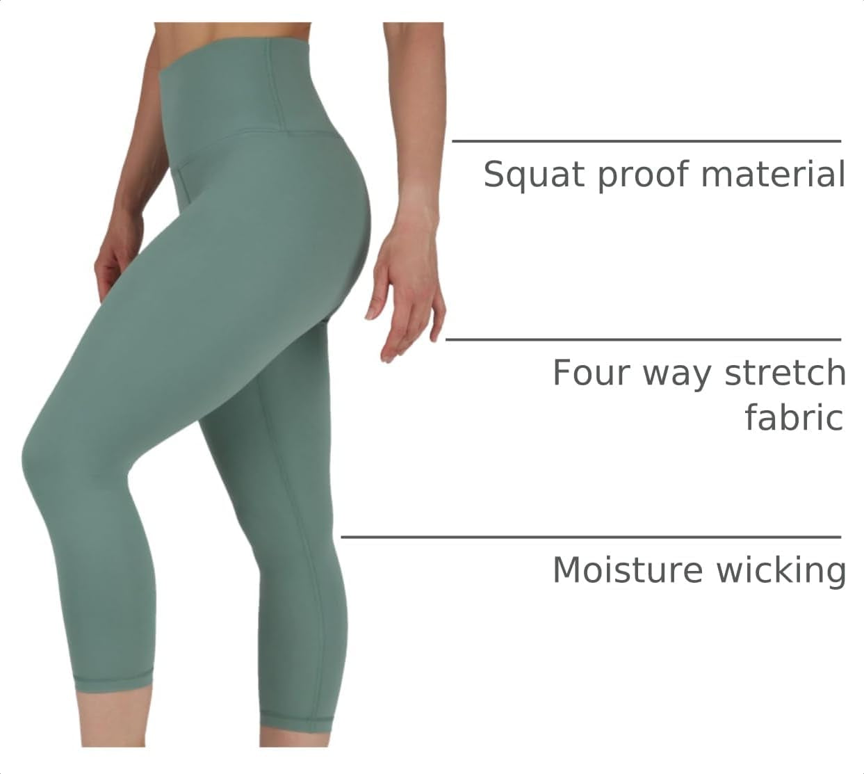 High Waist Buttery Soft Lightweight Capri Leggings High Rise Workout Yoga Pants for Women