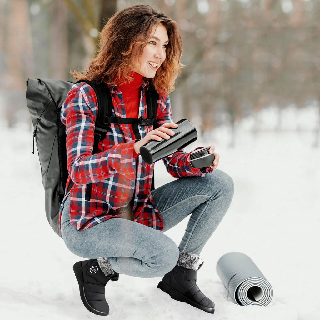 Women Snow Boots Winter Shoes Slip on Boots for Women Waterproof Booties Comfortable Outdoor anti Slip Shoes