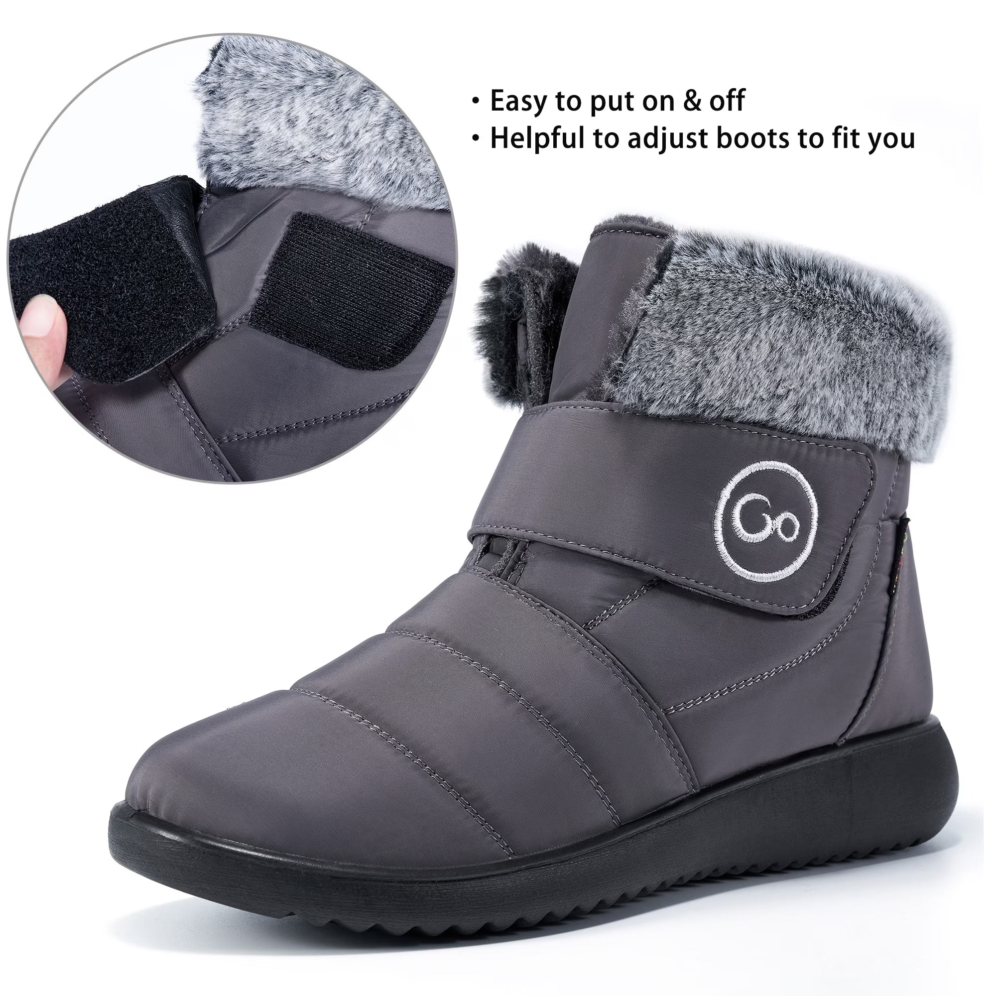Women Snow Boots Winter Shoes Slip on Boots for Women Waterproof Booties Comfortable Outdoor anti Slip Shoes