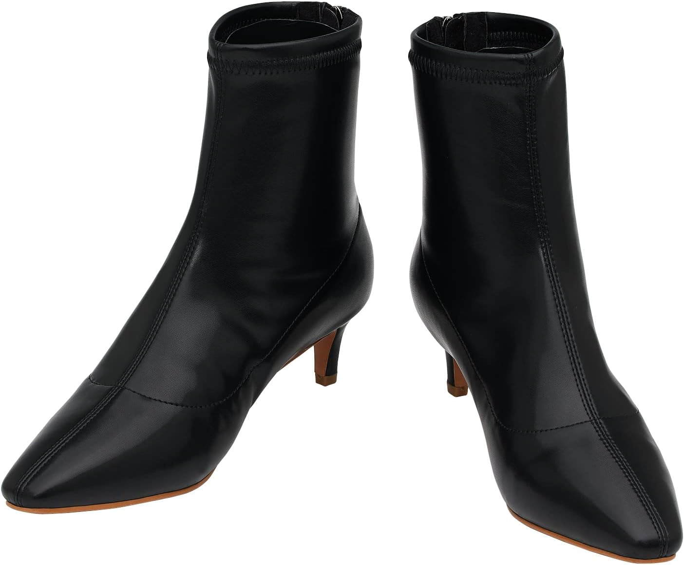 Brown Ankle-High Women'S Boots | Pointed Toe, Block Heel, Casual Booties for Women | Autumn, Winter