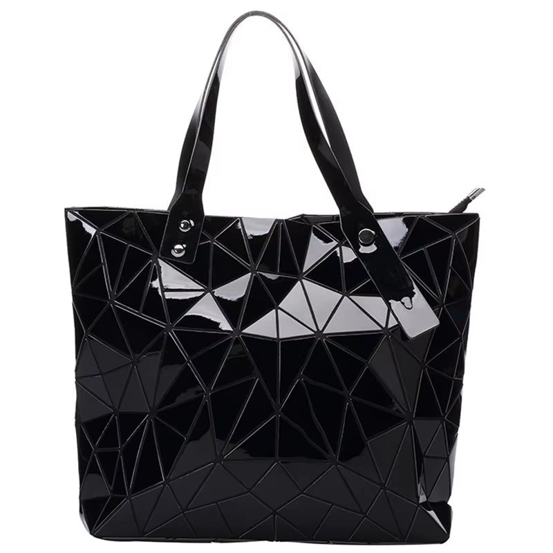 New Gold Handbags Bags for Women 2026 Summer Large Tote Bag Ladies Geometric Messenger Shoulder Bag Beach Luxury Designer Silver