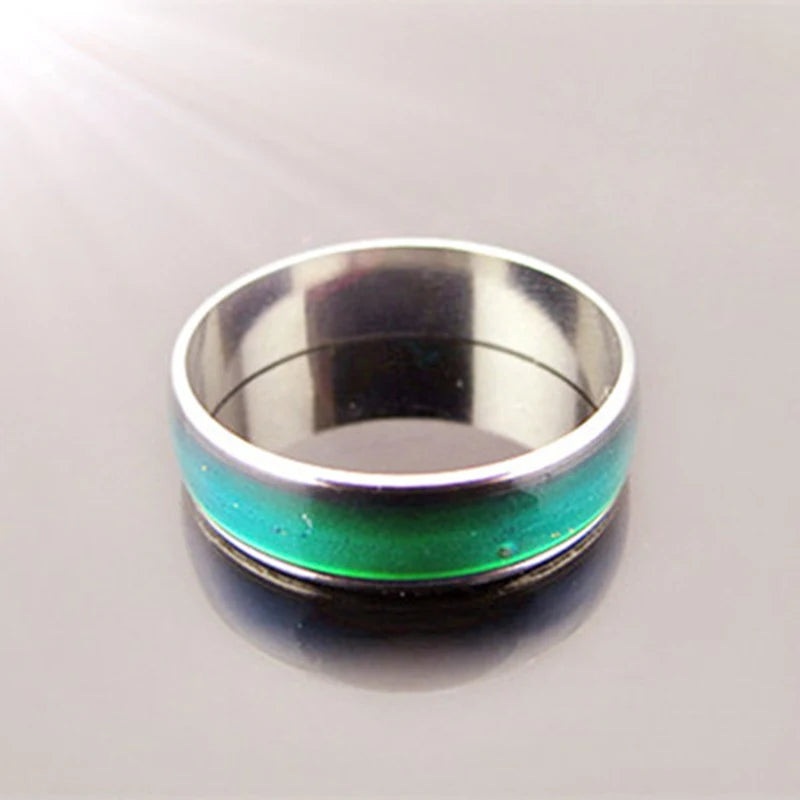 1Pc Stainless Steel Mood Ring Changing Color Rings Emotion Feeling Temperature Ring for Women Men Couples Rings Fashion Jewelry