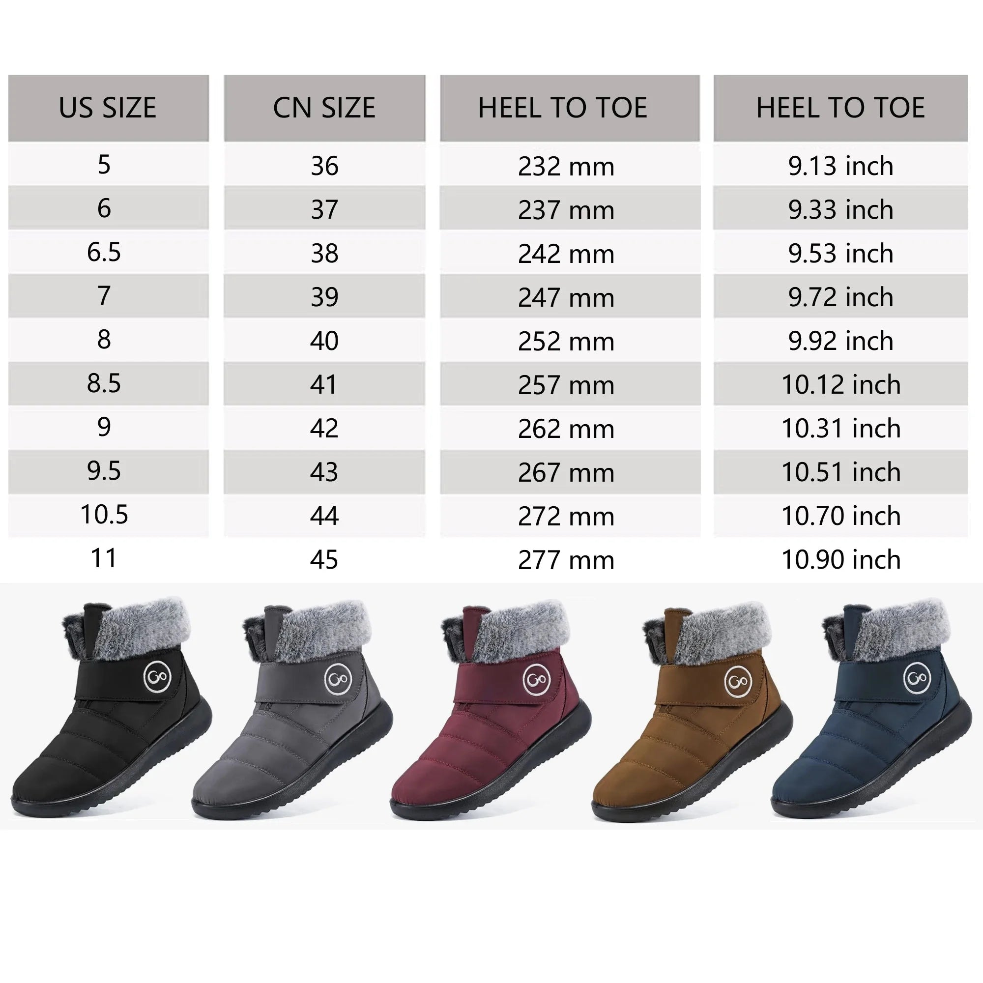 Women Snow Boots Winter Shoes Slip on Boots for Women Waterproof Booties Comfortable Outdoor anti Slip Shoes