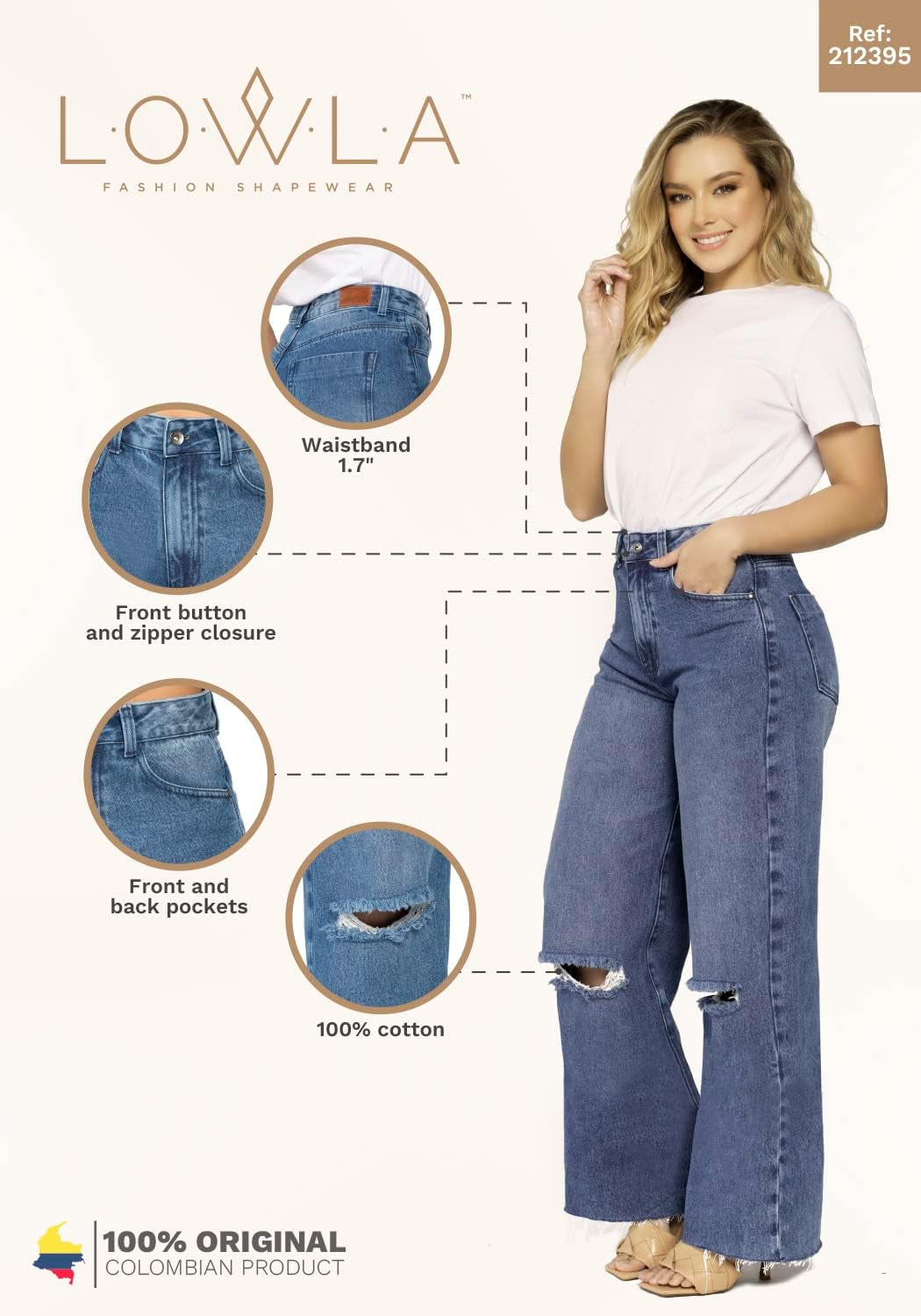 High Waisted Jeans for Women | Pantalones Colombianos Levanta Cola | Butt Lifting Jeans