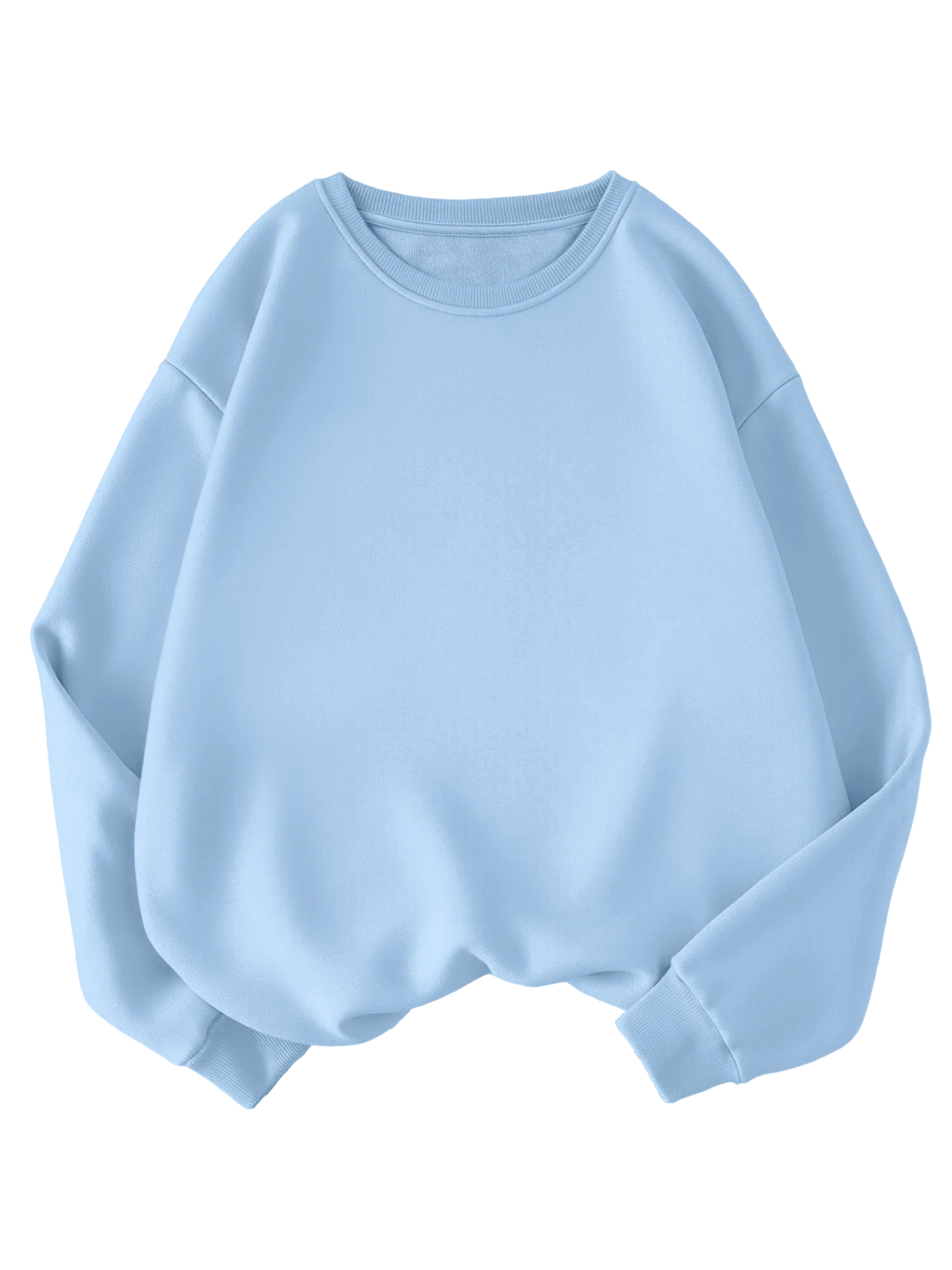 Women'S Light Gray Oversized Crewneck Sweatshirt Loose Fit Casual Pullover