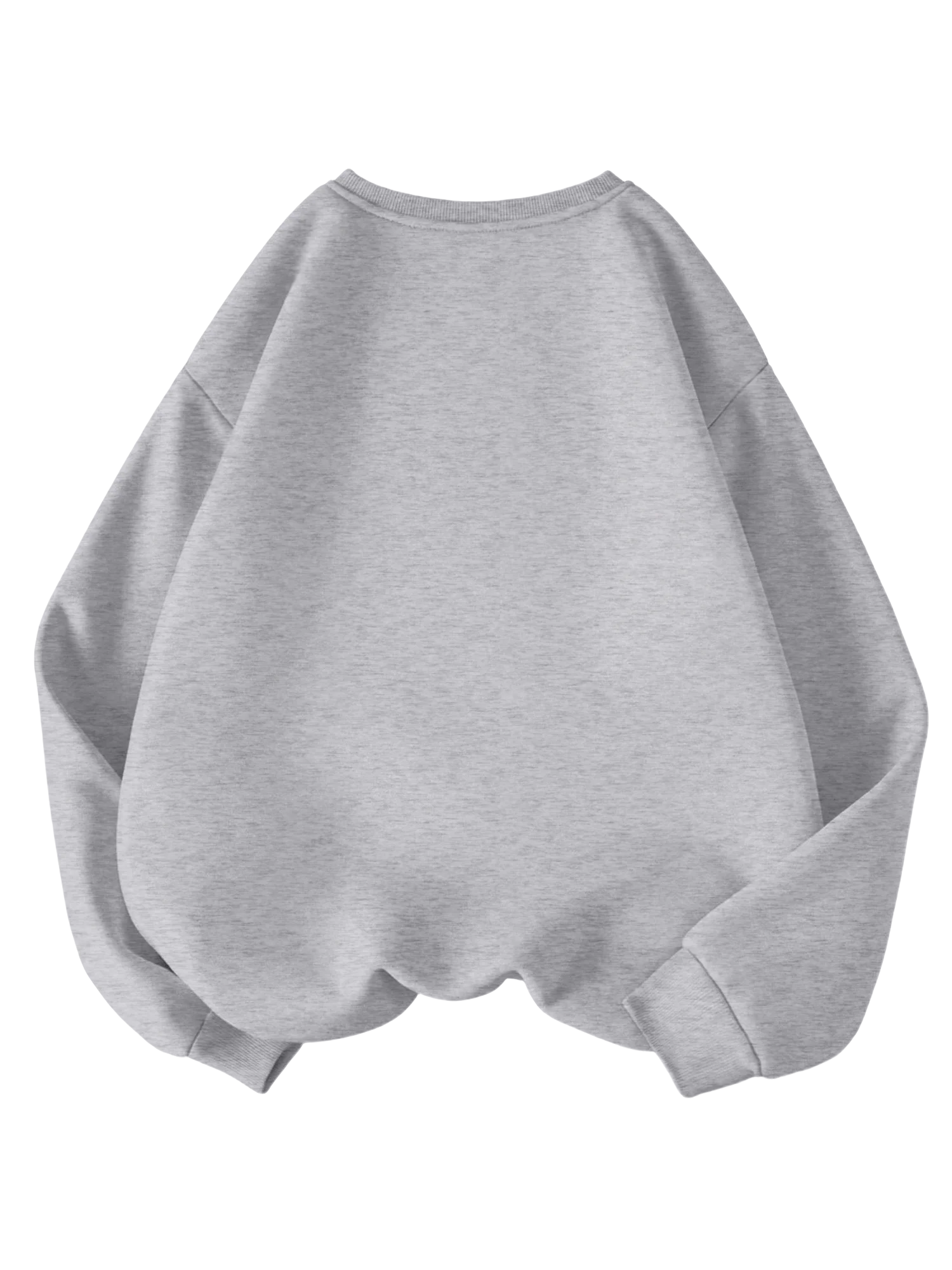 Women'S Light Gray Oversized Crewneck Sweatshirt Loose Fit Casual Pullover