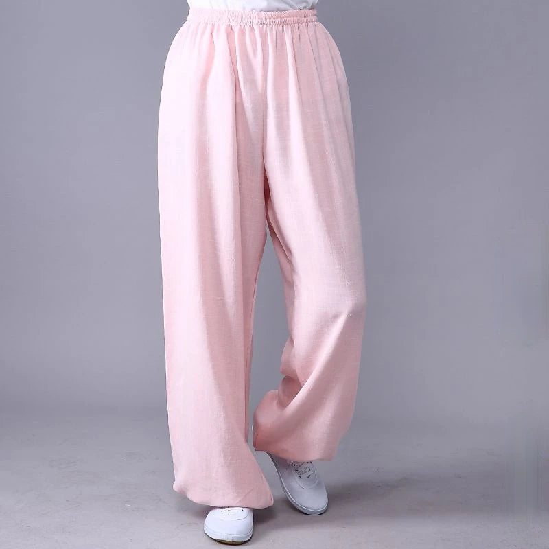 Tai Chi Loose Pants Cotton Linen Martial Arts Kung Fu Running Pants Men Women Yoga Pants Wing Chun Clothing Training Trousers