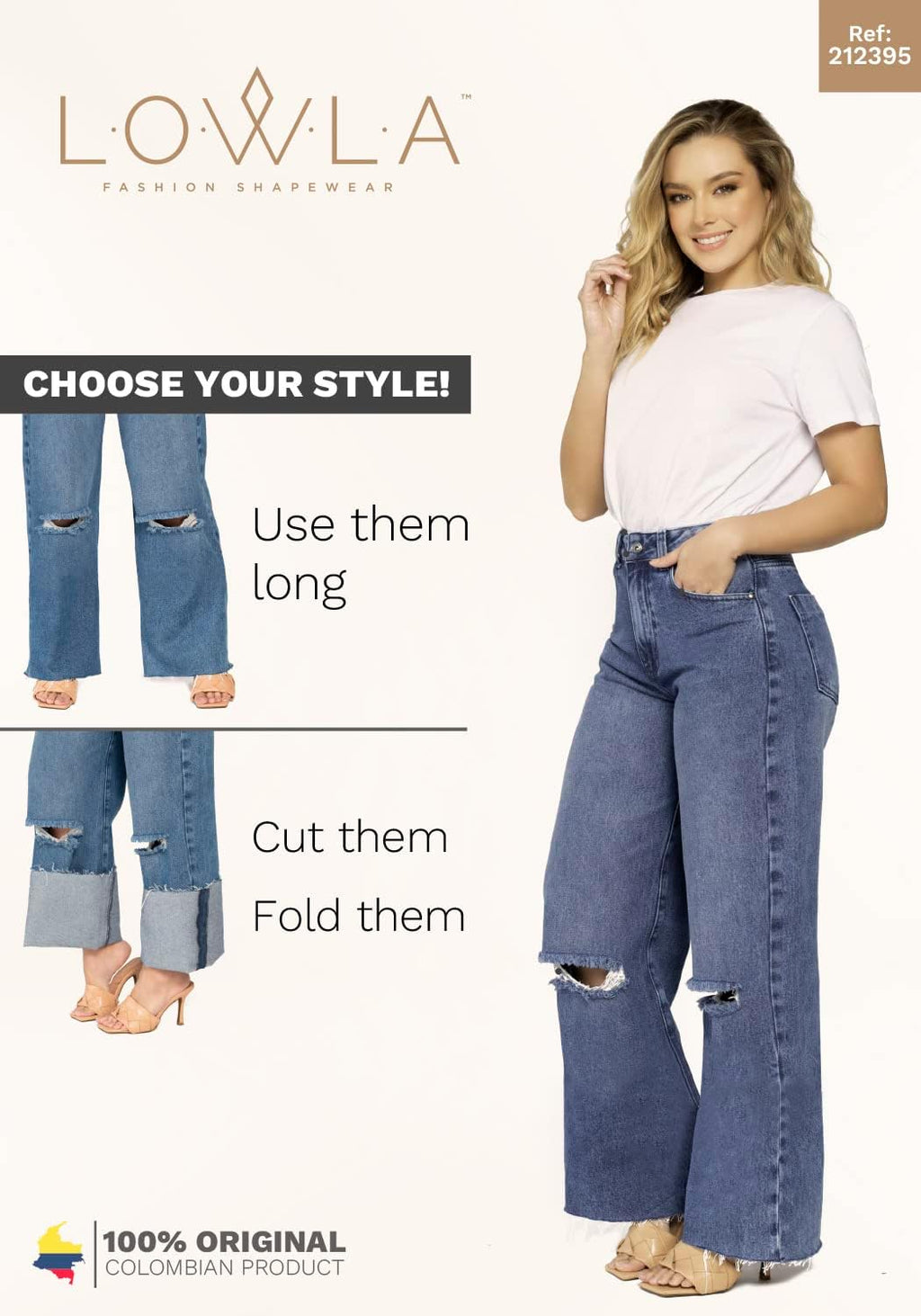 High Waisted Jeans for Women | Pantalones Colombianos Levanta Cola | Butt Lifting Jeans