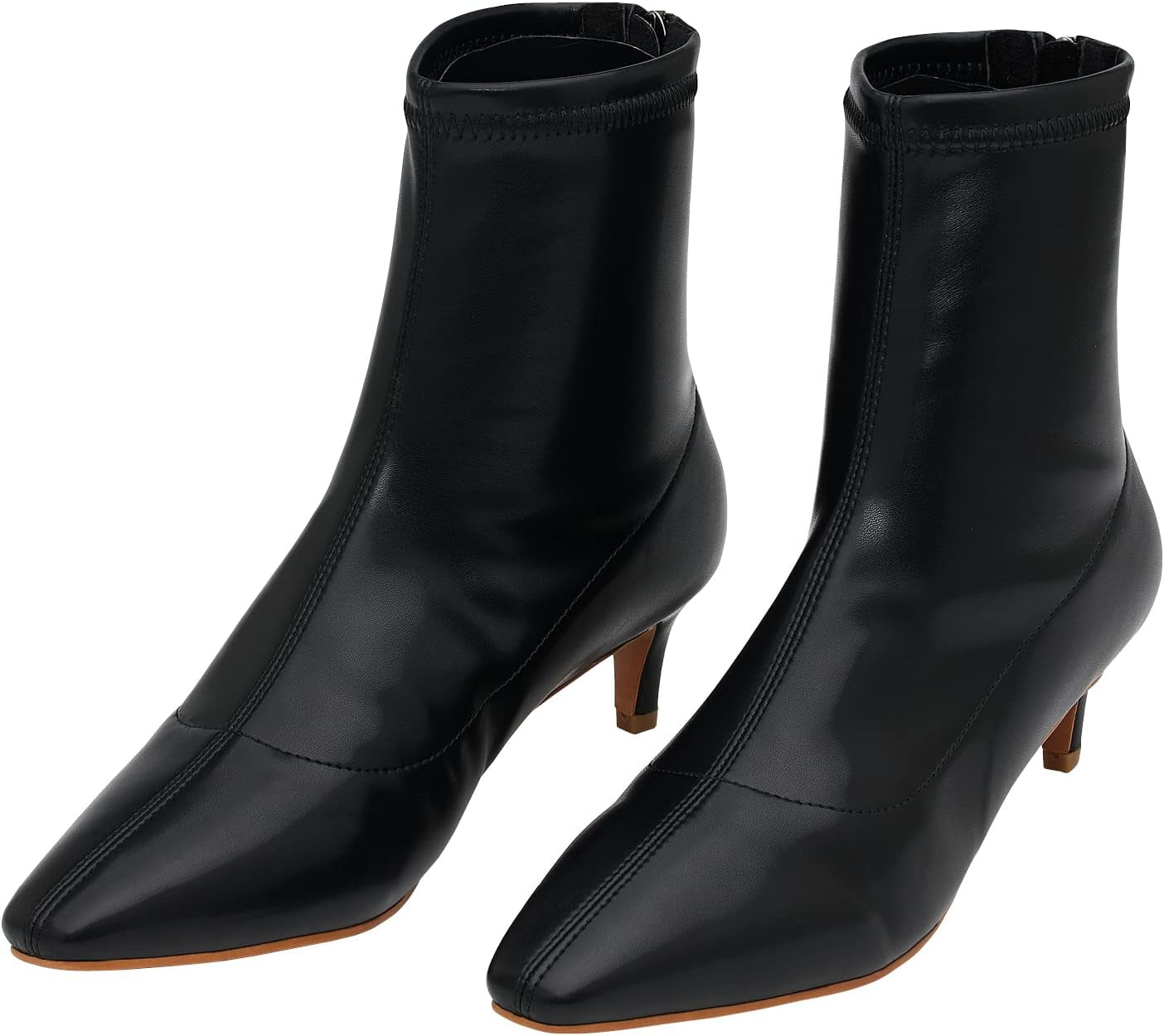Brown Ankle-High Women'S Boots | Pointed Toe, Block Heel, Casual Booties for Women | Autumn, Winter
