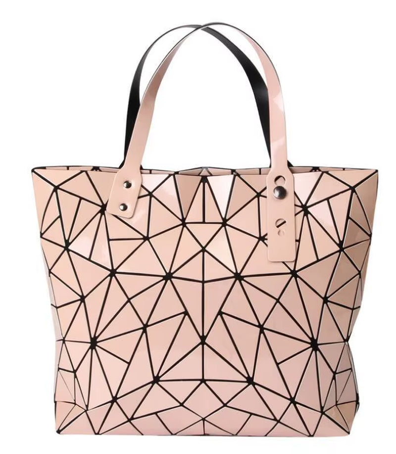 New Gold Handbags Bags for Women 2026 Summer Large Tote Bag Ladies Geometric Messenger Shoulder Bag Beach Luxury Designer Silver