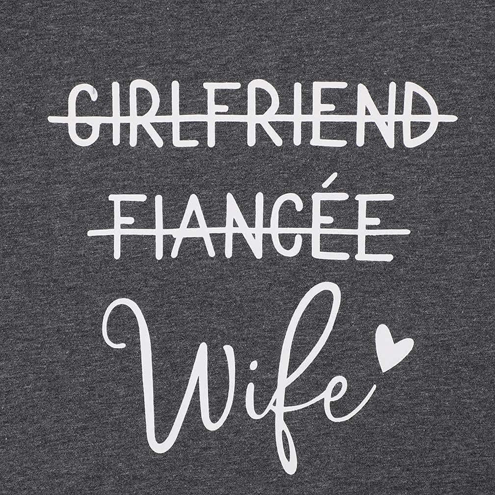 Girlfriend Fiancee Wife Shirt Women Bride Honeymoon Gift | Girlfriend Fiancee Wife Shirt Women Bride Honeymoon Vacation Tees Valentine Gift Pink