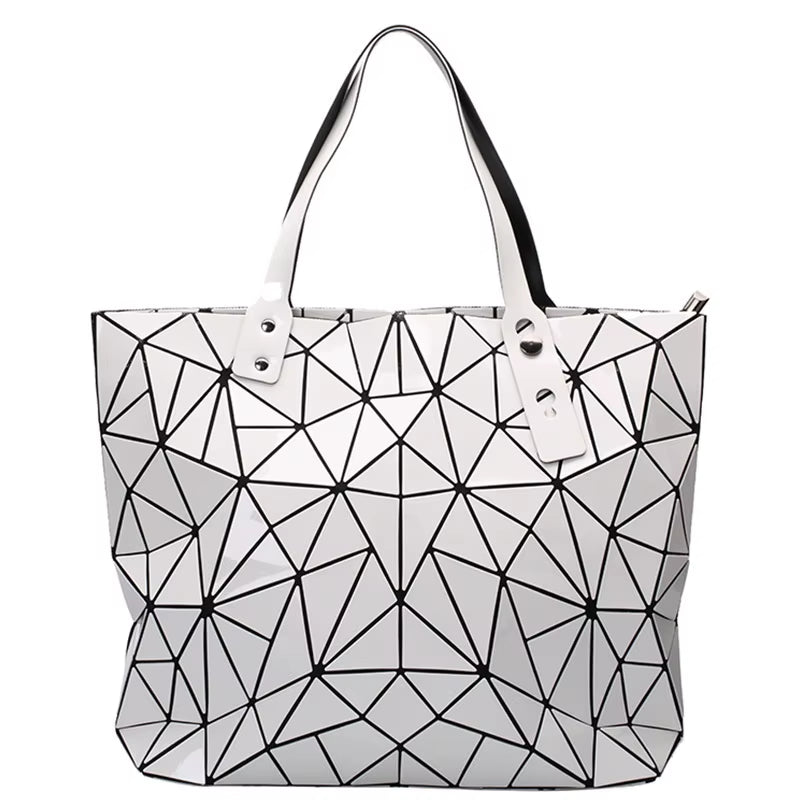 New Gold Handbags Bags for Women 2026 Summer Large Tote Bag Ladies Geometric Messenger Shoulder Bag Beach Luxury Designer Silver