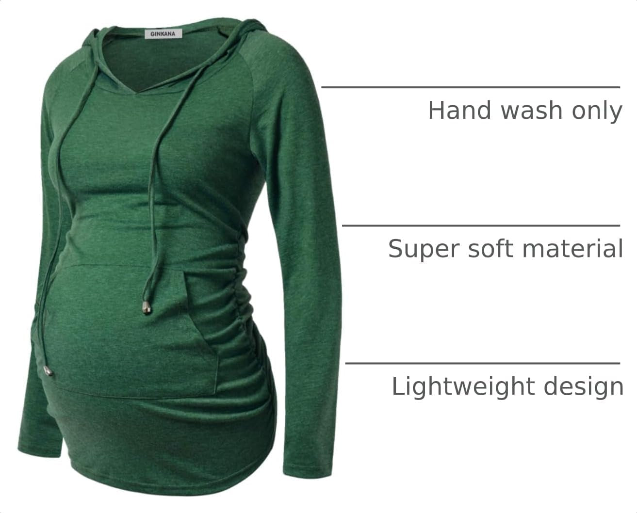 Maternity Hoodie Long Sleeves Shirts Casual Maternity Top Pregnancy Sweatshirt Casual Clothes