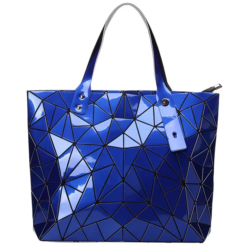 New Gold Handbags Bags for Women 2026 Summer Large Tote Bag Ladies Geometric Messenger Shoulder Bag Beach Luxury Designer Silver