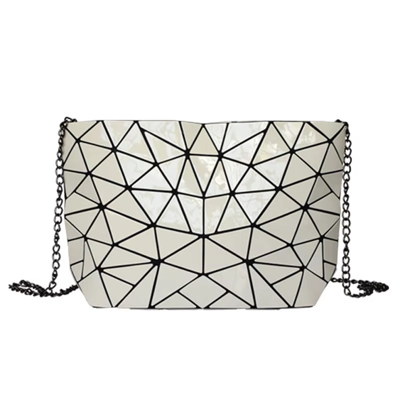 New Gold Handbags Bags for Women 2026 Summer Large Tote Bag Ladies Geometric Messenger Shoulder Bag Beach Luxury Designer Silver